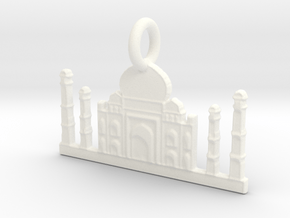 Taj Mahal, Agra, India Charm in White Processed Versatile Plastic