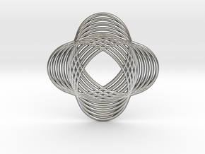 0540 Motion Of Points Around Circle (5cm) #017 in Natural Silver