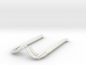 1/8 Racing Side Pipes in White Natural Versatile Plastic