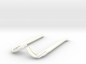 1/12 Racing Side Pipes in White Processed Versatile Plastic