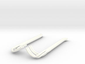 1/18 Racing Side Pipes in White Processed Versatile Plastic