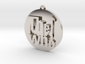 The Who Logo in Rhodium Plated Brass