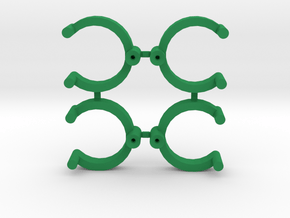 Collector Pins Magnet Adapter Break Apart (4 Pack) in Green Processed Versatile Plastic