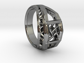 Tesseract Ring in Polished Silver: 6.5 / 52.75