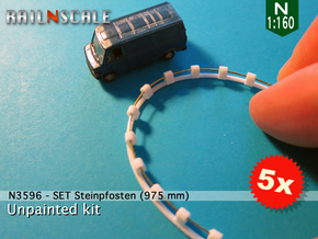 SET Steinpfosten (N 1:160) in White Natural Versatile Plastic