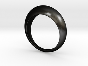 Dome Ring in Matte Black Steel
