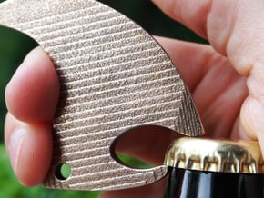 Sharkfin Bottle Opener in Polished Bronzed Silver Steel