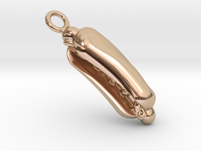 Hot Dog I Love You in 14k Rose Gold Plated Brass