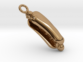 Hot Dog I Love You in Polished Brass