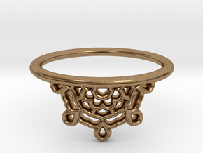 Half Lace Ring - Size 6.5 in Natural Brass