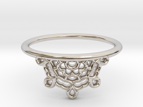 Half Lace Ring - Size 6.5 in Platinum