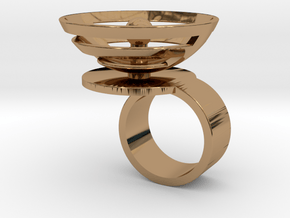 Orbit: US SIZE 4  in Polished Brass