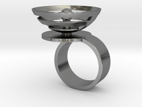 Orbit: US SIZE 8 in Polished Silver