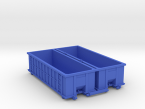 Industrial Dumpster 30yd (Qty 2) - HO 87:1 Scale in Blue Processed Versatile Plastic