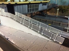 BDHO-0001 CityRail Bridge Fencing-HO (30 Count) in Tan Fine Detail Plastic