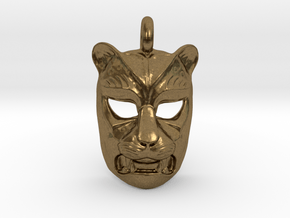 Leopard kabuki-style Pendant in Natural Bronze