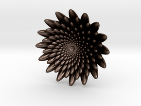 Small flower in Polished Bronze Steel