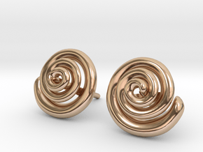 Spiral Earrings  in 14k Rose Gold Plated Brass