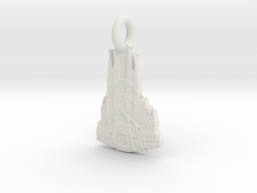 La Sagrada Familia, Barcelona, Spain Charm in White Natural Versatile Plastic