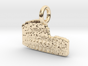 Colosseum, Rome, Italy Charm in 14k Gold Plated Brass