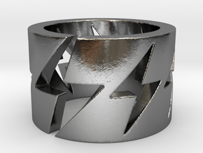Lightning Bolts - Ring Size 8.5 in Polished Silver