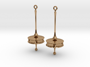 Flytrap Earrings in Polished Brass
