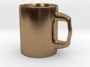 Designers Mug for Coffee or else in Natural Brass