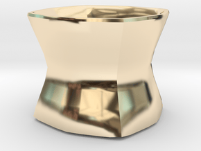 Chalice multipurpose container in 14K Yellow Gold