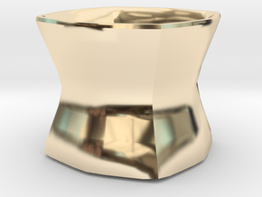 Chalice multipurpose container in 14k Gold Plated Brass