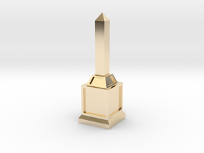 Obelisk of Victory in 14k Gold Plated Brass
