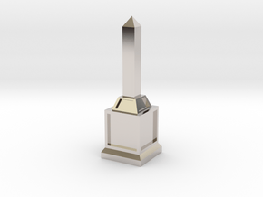 Obelisk of Victory in Rhodium Plated Brass