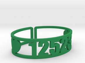 Scatico Zip Cuff in Green Processed Versatile Plastic
