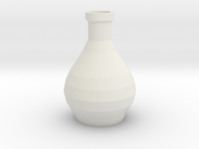 Decorative Design Jar in White Natural Versatile Plastic