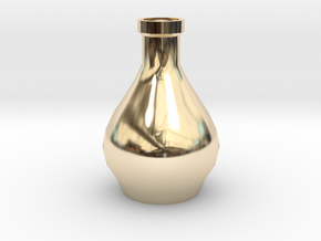 Decorative Design Jar in 14k Gold Plated Brass