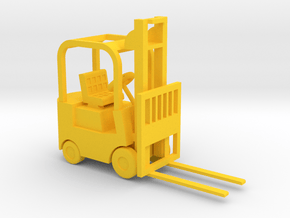 Forklift 20 Ton - HO 87:1 Scale in Yellow Processed Versatile Plastic