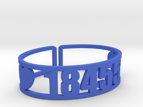 Wayne (Camp For Girls) Zip Cuff in Blue Processed Versatile Plastic