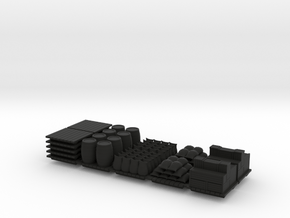 Cargo On Skids (Qty 10) - HO 87:1 Scale in Black Natural Versatile Plastic