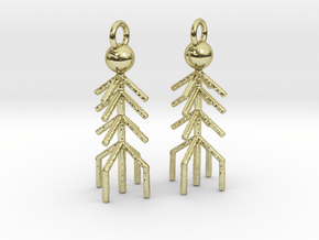 Alu Bind Rune Earrings in 18k Gold Plated Brass