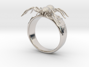 Spider Ring in Rhodium Plated Brass