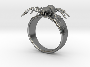 Spider Ring in Polished Silver