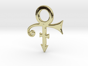 Prince Logo Pendant in 18k Gold Plated Brass