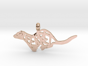 Ferret pendant in 14k Rose Gold