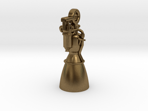 Rocket Engine Key Fob in Natural Bronze
