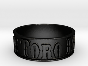 Mt. View Toro Band Ring (Size 7.5) in Matte Black Steel