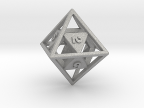 "Open" d8 - Eight-sided die in Aluminum