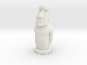 Moai Pawn in White Natural Versatile Plastic