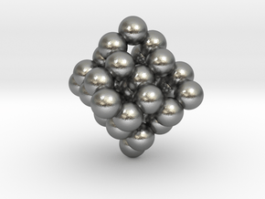 Nanodiamond Pendant C35 in Natural Silver