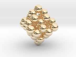 Nanodiamond Pendant C35 in 14k Gold Plated Brass