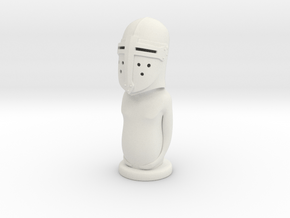Moai Knight in White Natural Versatile Plastic