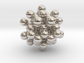 Diamond Blackberry Pendant C56 in Rhodium Plated Brass